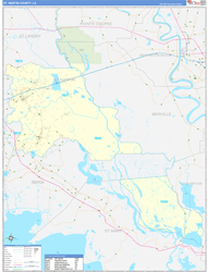 St. Martin Parish (County) Basic Wall Map